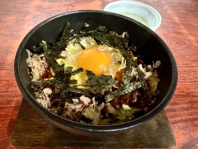 お好み焼き風焼きビビンバ